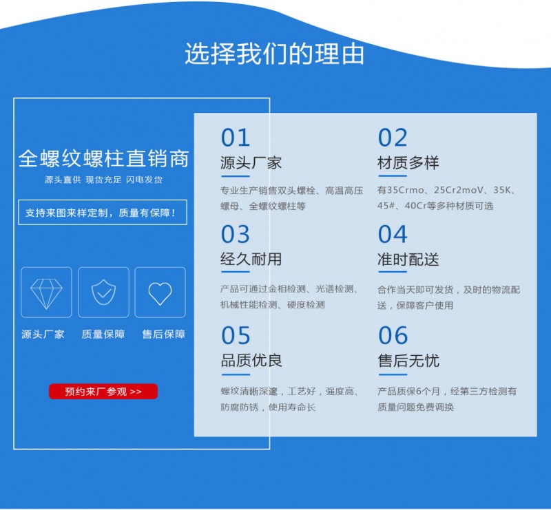 紧固件8.8级双头螺栓厂家现货供应